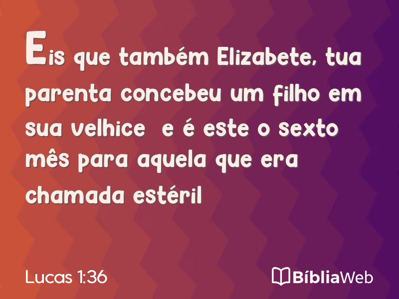 Lucas 1:36 em imagem para compartilhar