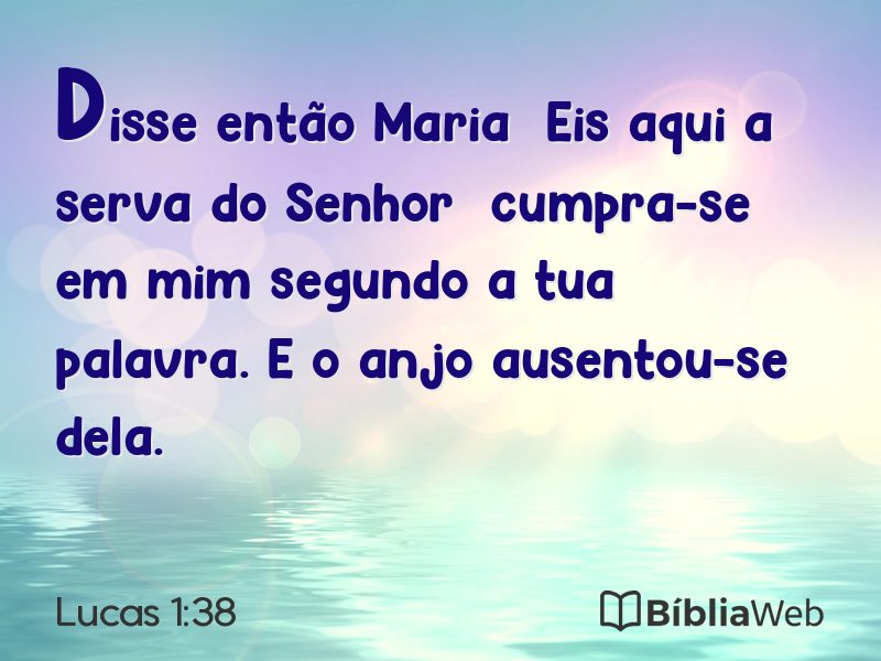 Lucas 1:38 em imagem para compartilhar