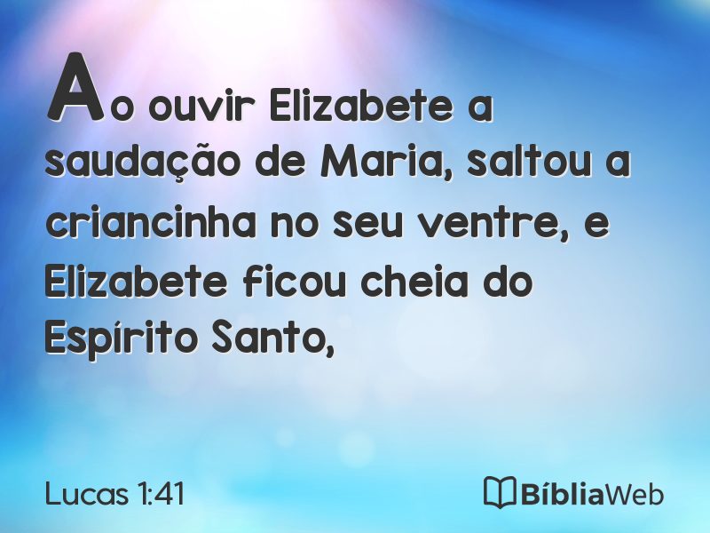 Lucas 1:41 em imagem para compartilhar