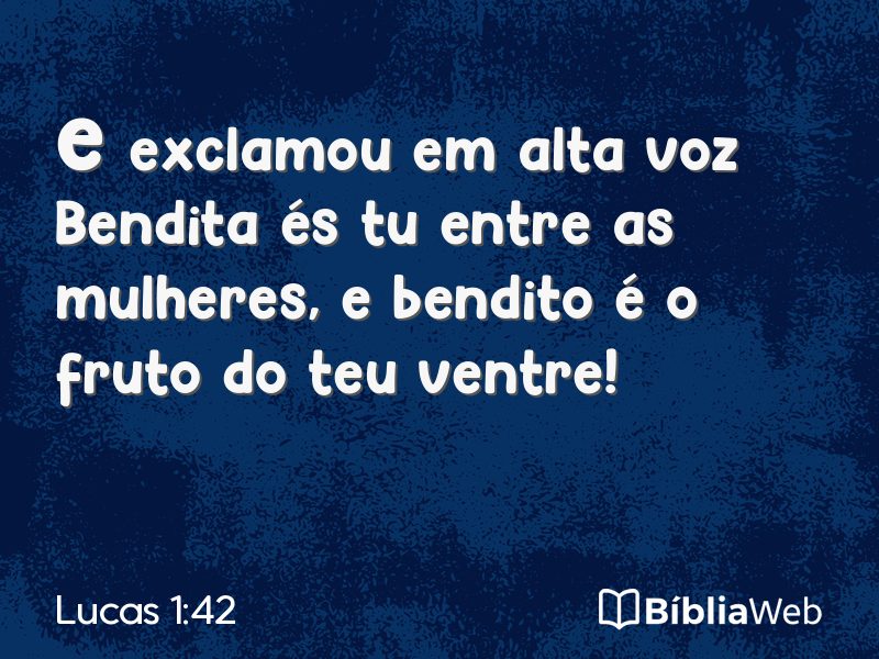 Lucas 1:42 em imagem para compartilhar