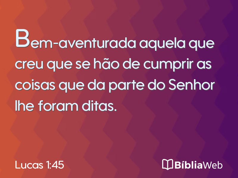 Lucas 1:45 em imagem para compartilhar