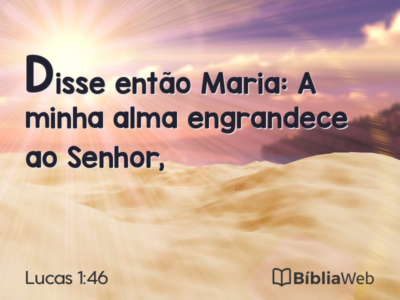 Lucas 1:46 em imagem para compartilhar