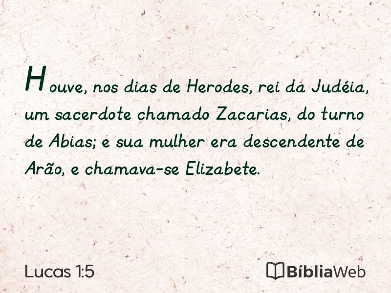 Lucas 1:5 em imagem para compartilhar