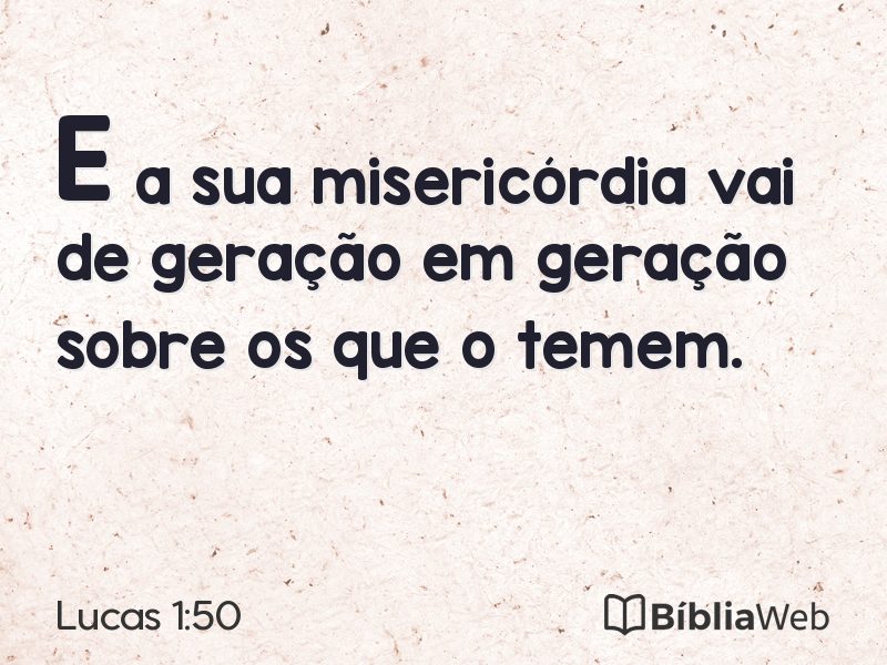 Lucas 1:50 em imagem para compartilhar