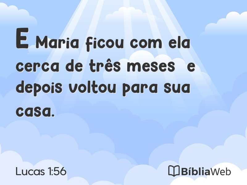 Lucas 1:56 em imagem para compartilhar