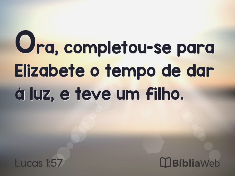Lucas 1:57 em imagem para compartilhar