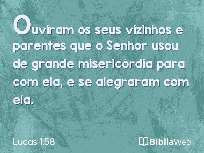 Lucas 1:58 em imagem para compartilhar