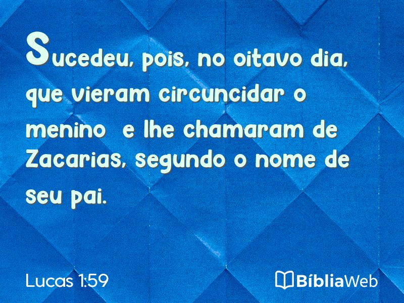 Lucas 1:59 em imagem para compartilhar