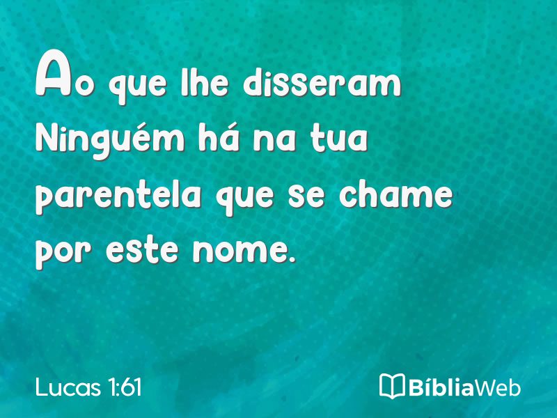 Lucas 1:61 em imagem para compartilhar