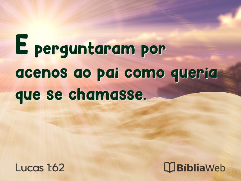 Lucas 1:62 em imagem para compartilhar