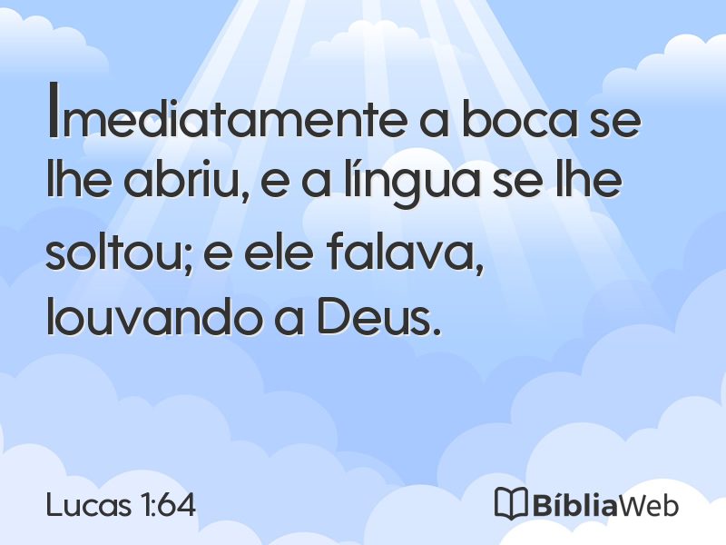 Lucas 1:64 em imagem para compartilhar