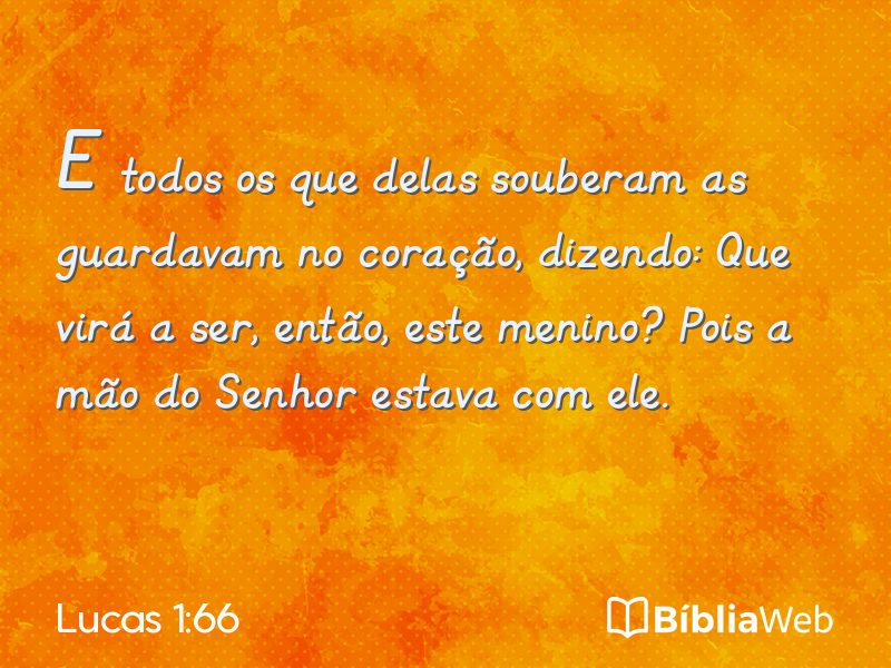 Lucas 1:66 em imagem para compartilhar