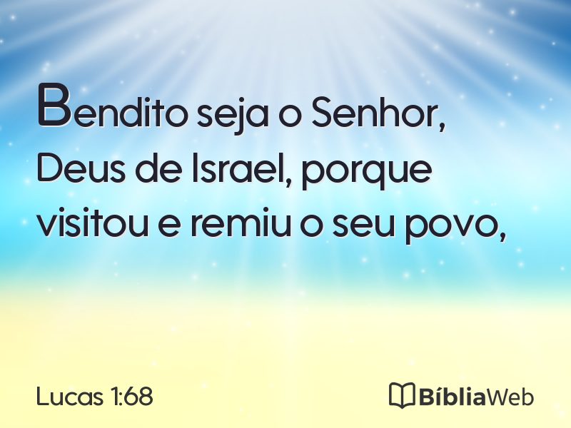 Lucas 1:68 em imagem para compartilhar