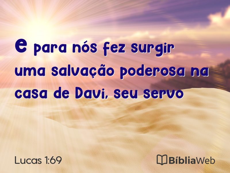 Lucas 1:69 em imagem para compartilhar