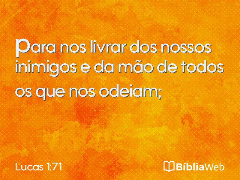 Lucas 1:71 em imagem para compartilhar