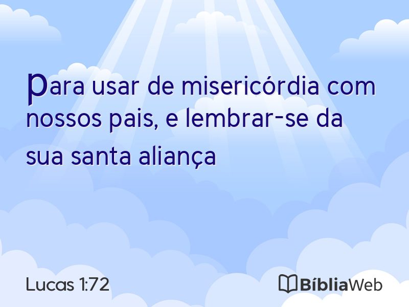 Lucas 1:72 em imagem para compartilhar