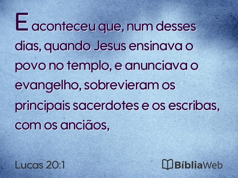 Lucas 20:1 em imagem para compartilhar