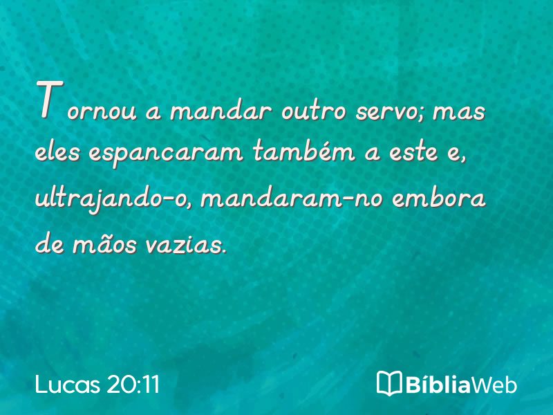 Lucas 20:11 em imagem para compartilhar
