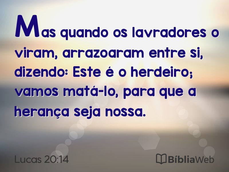 Lucas 20:14 em imagem para compartilhar