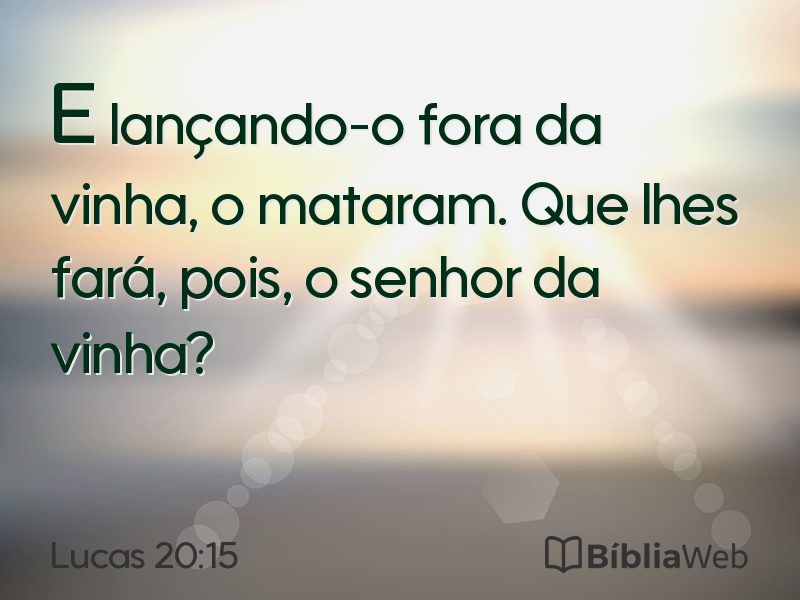 Lucas 20:15 em imagem para compartilhar