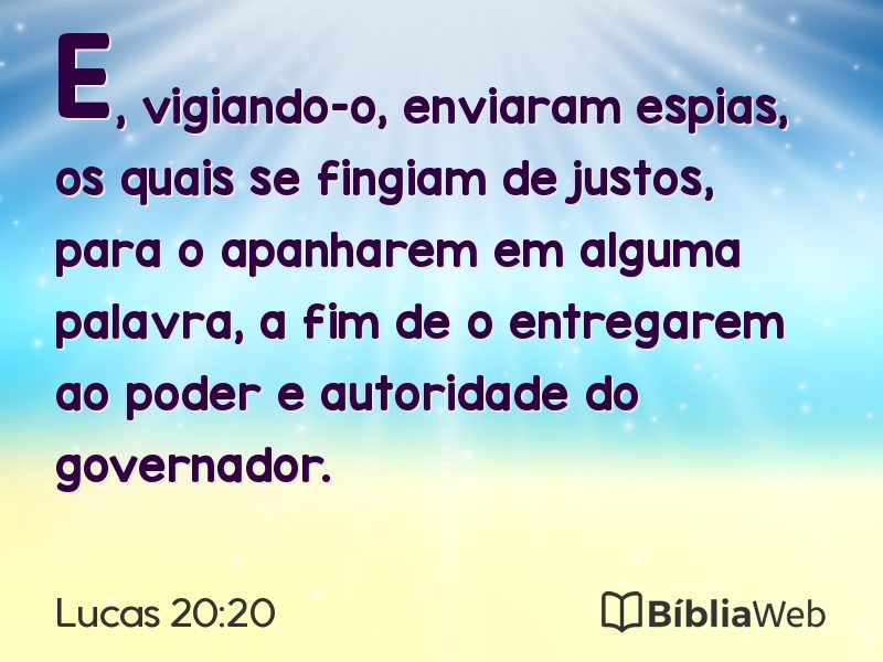 Lucas 20:20 em imagem para compartilhar