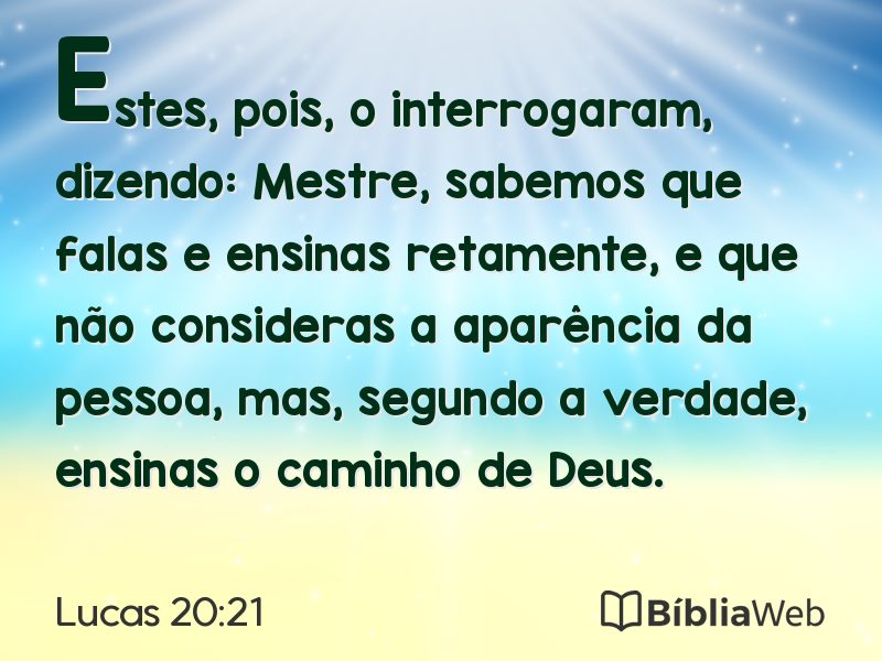 Lucas 20:21 em imagem para compartilhar