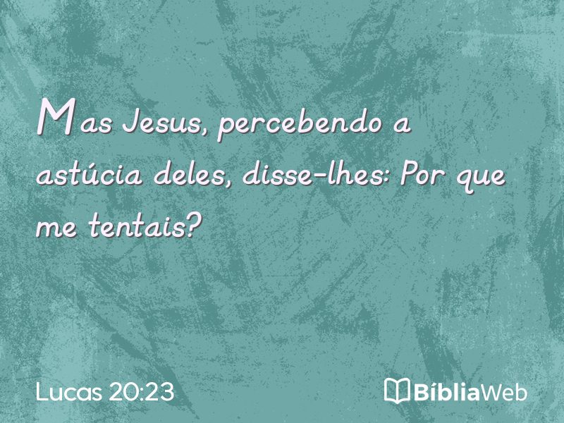 Lucas 20:23 em imagem para compartilhar