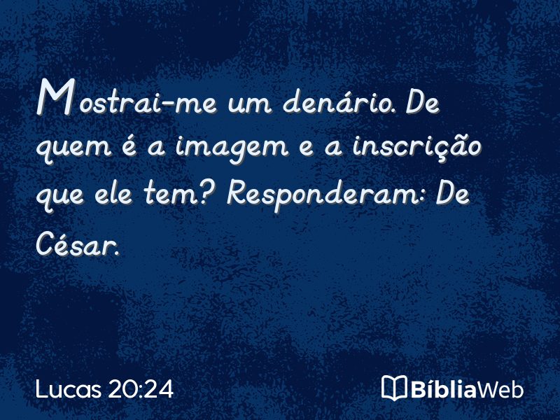 Lucas 20:24 em imagem para compartilhar