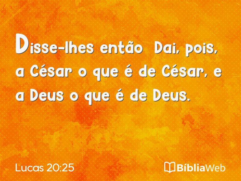 Lucas 20:25 em imagem para compartilhar