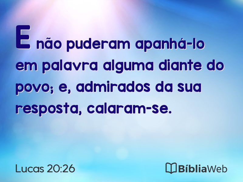 Lucas 20:26 em imagem para compartilhar