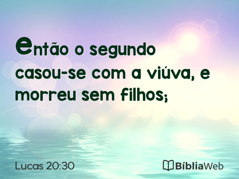 Lucas 20:30 em imagem para compartilhar