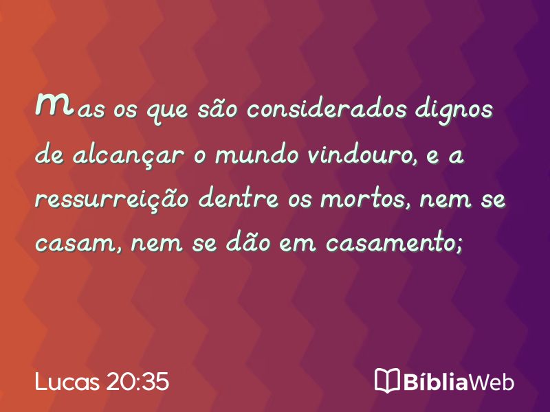 Lucas 20:35 em imagem para compartilhar