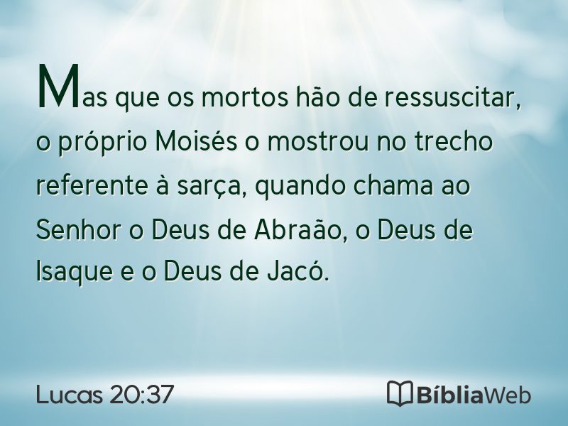 Lucas 20:37 em imagem para compartilhar