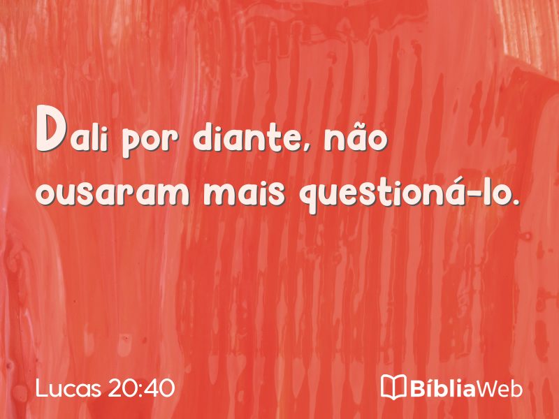 Lucas 20:40 em imagem para compartilhar