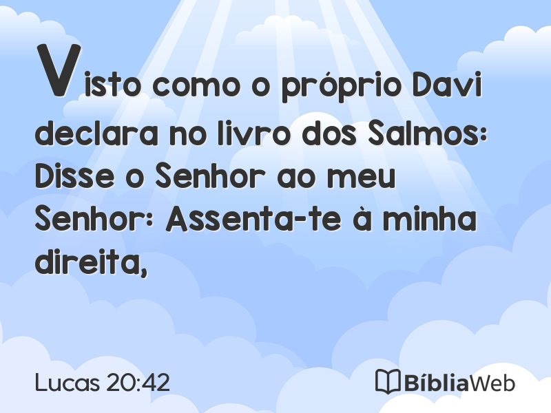 Lucas 20:42 em imagem para compartilhar