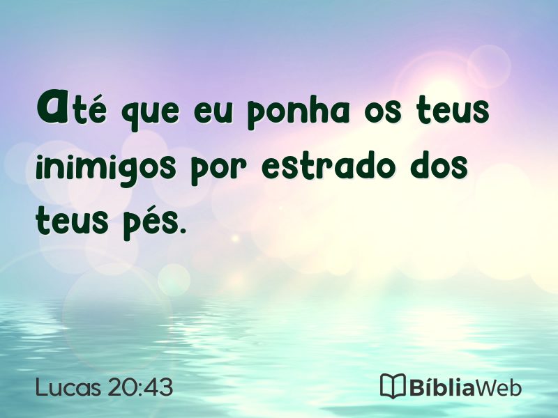 Lucas 20:43 em imagem para compartilhar