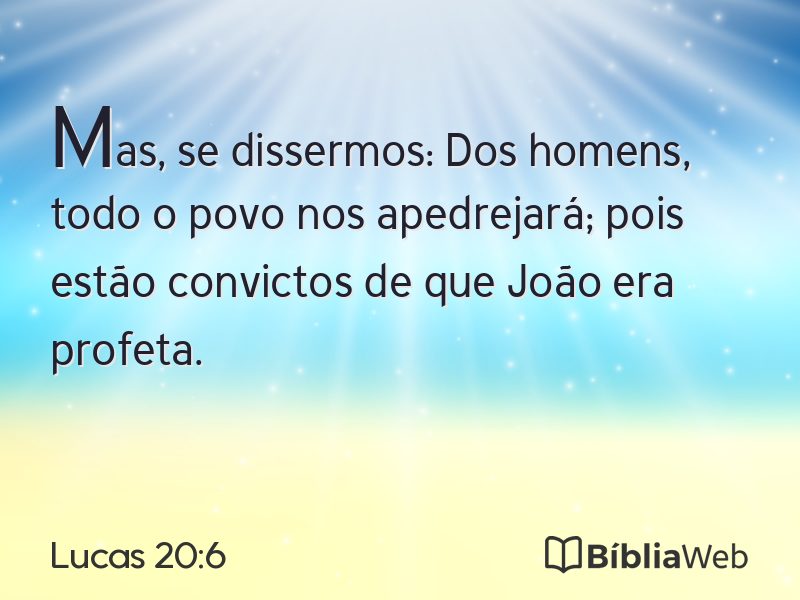 Lucas 20:6 em imagem para compartilhar