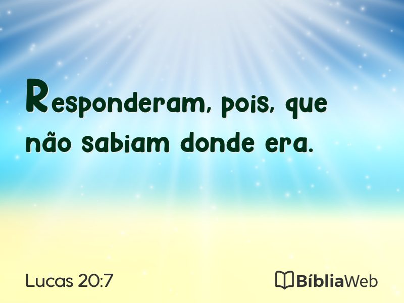 Lucas 20:7 em imagem para compartilhar