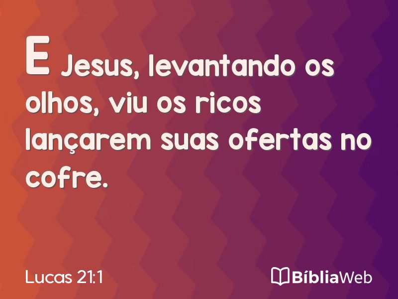 Lucas 21:1 em imagem para compartilhar