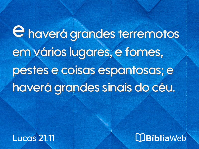 Lucas 21:11 em imagem para compartilhar