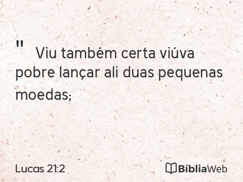 Lucas 21:2 em imagem para compartilhar