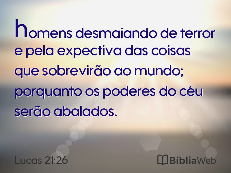 Lucas 21:26 em imagem para compartilhar