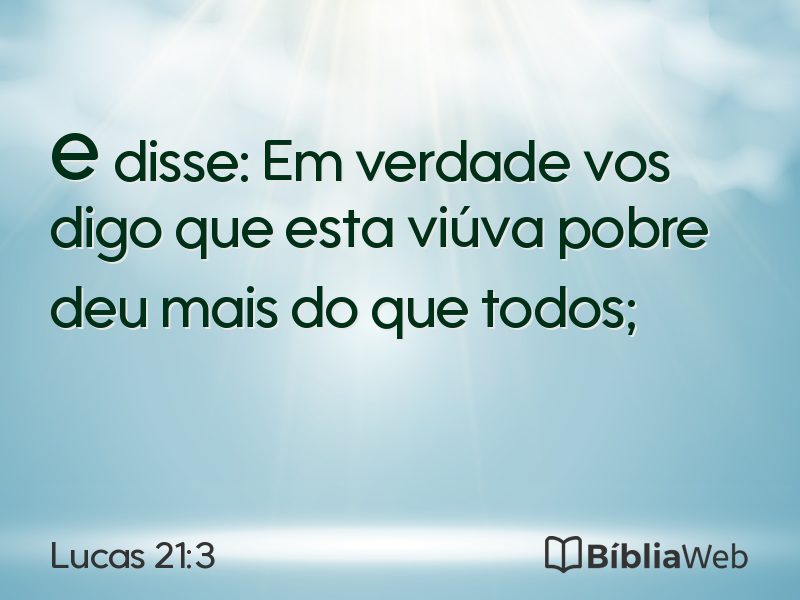 Lucas 21:3 em imagem para compartilhar