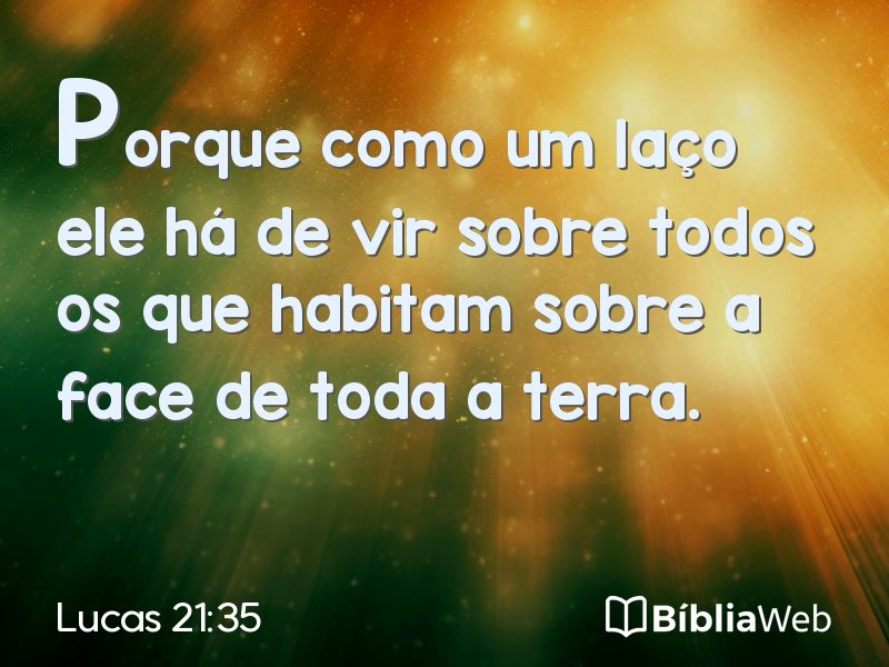 Lucas 21:35 em imagem para compartilhar