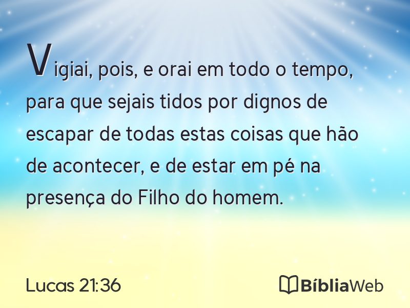 Lucas 21:36 em imagem para compartilhar