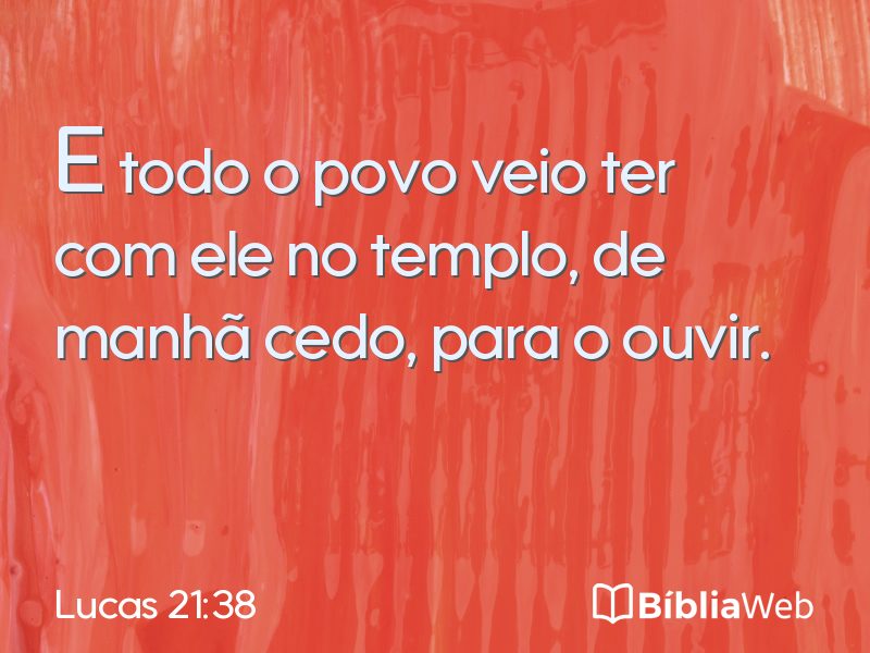 Lucas 21:38 em imagem para compartilhar