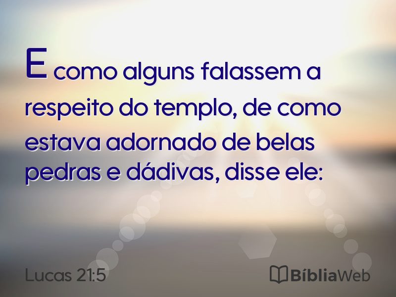 Lucas 21:5 em imagem para compartilhar