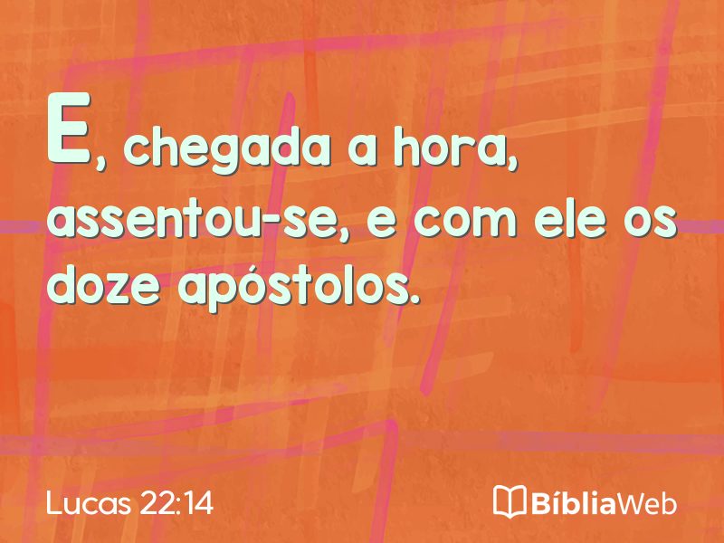 Lucas 22:14 em imagem para compartilhar