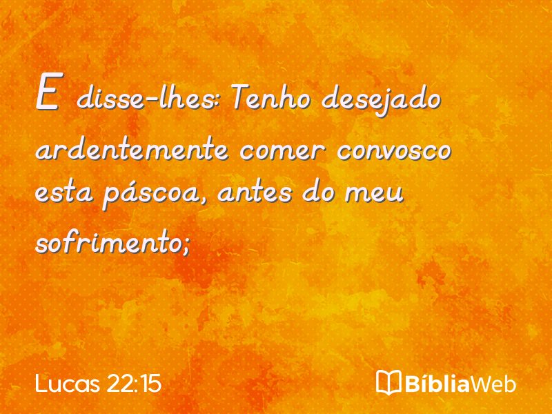 Lucas 22:15 em imagem para compartilhar