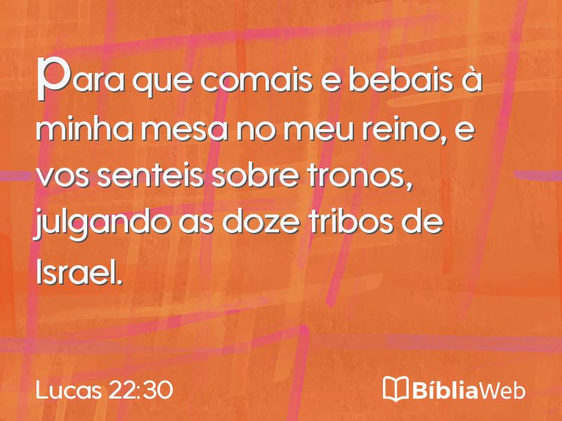 Lucas 22:30 em imagem para compartilhar